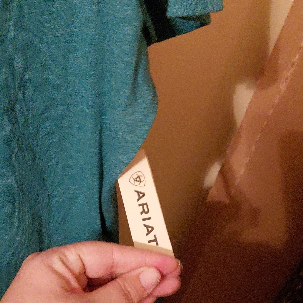 Ariat Teal Western Logo Tee - Picture 4 of 4